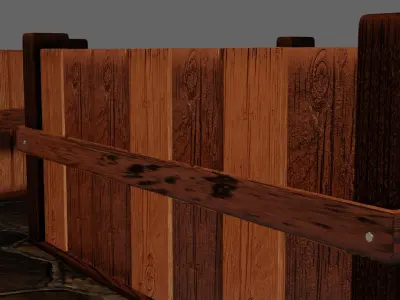 3d Wooden Box With Textures 3D model