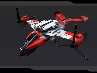 SF - VTOL Coast Guard Low-poly 3D model