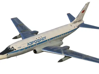 Tu-104 Sh Navigator trainer 3D model