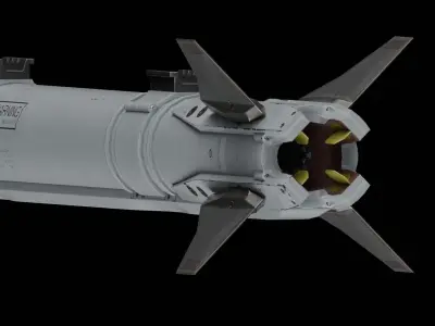 AIM-9X missile Low-poly 3D model