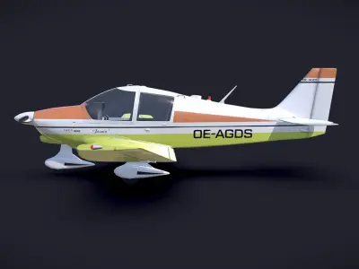 Robin Dr 400 - Civil Aircraft Low-poly 3D model