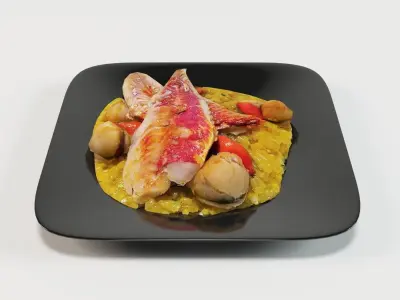 Konjac risotto  Low-poly 3D model