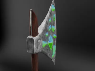 Magic Axe Low-poly 3D model
