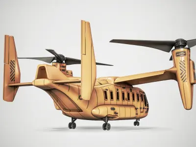 Current Tiltrotor Aircraft 3D model