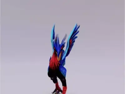 Ceralys the fantasy bird character Low-poly 3D model