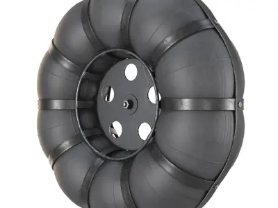 Wheels of an all-terrain vehicle and a swamp 3D model