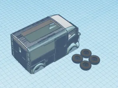 Citroen Printable Box Van 3D print model