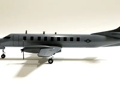 USAF Fairchild RC-26B - Condor - THE OBSCURE SPY PLANE - Low-poly 3D model