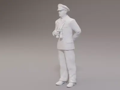 Kriegsmarine Bridge officers x 3WWII 3D print model