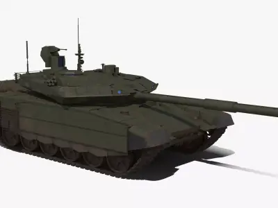 T-90 MS Green Dirt Low-poly 3D model