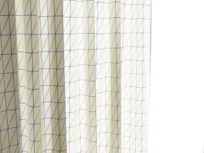 Curtains with pattern Free 3D model