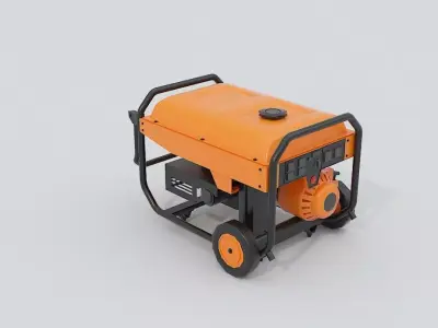 Portable Generator Low-poly 3D model