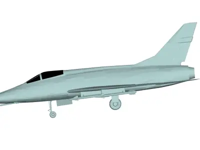 North American F-100 Super Sabre 3D model