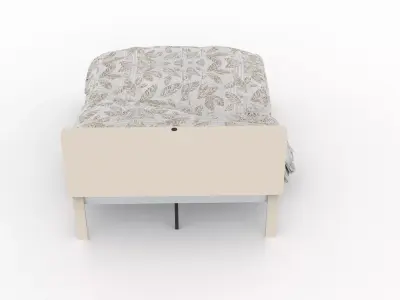 king bed Low-poly 3D model get