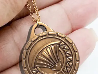 ANCIENT EGYPT ARTIFACT SYMBOL LOUTS FLOWER PENDANT M01 Free 3D print model