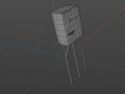 Transistor electronic component 3D model