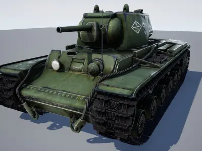 KV-1 ussr Tank - game model Low-poly 3D model