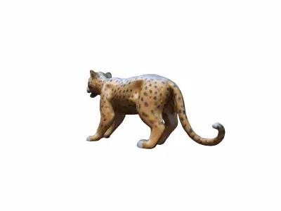 A Wild Jaguar Live  The Forest 3d Render 3D model