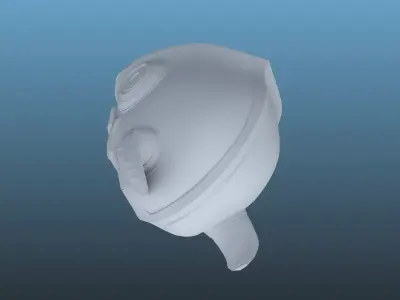 High-Detail Cybernetic Helmet PM-83 3D print model