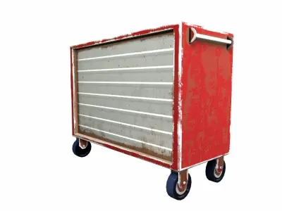 Tools Trolley Low-poly 3D model