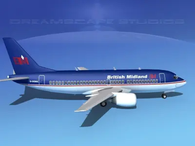 Boeing 737-300 British Midland 3D model