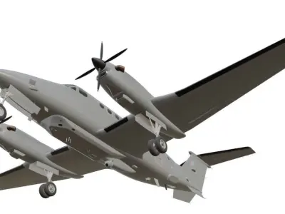 Beechcraft - RAF - SHADOW R1 ISTAR Aircraft - Low-poly 3D model
