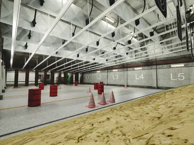 Gun Ranges Room Low-poly 3D model