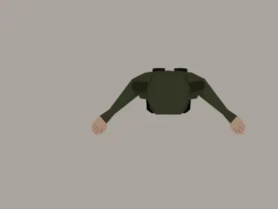 LowPoly WW1 Soldier NOT RIGGED Free low-poly 3D model