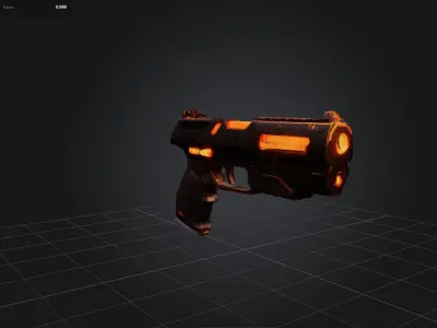  sci-fi laser pistol 3D model