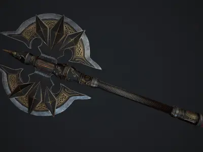 Axe Fantasy Game 3d model Low-poly 3D model Low-poly 3D model