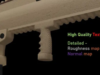 FN SCAR Low-poly 3D model