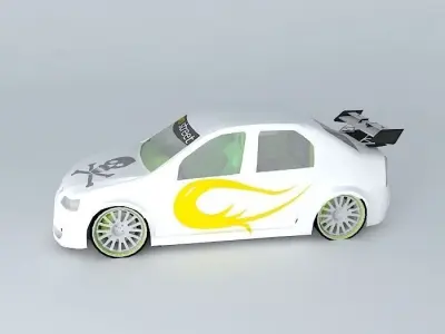 Dacia logan tuning v2 edit Free 3D model