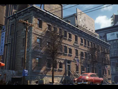 1900s Environments Mega Bundle Prop Packs 5 Environments Low-poly 3D model