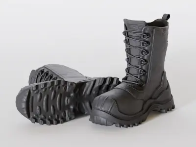 Military boots - LowPoly - 03 Low-poly 3D model