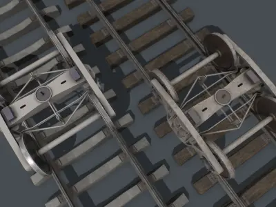 Bogie PBR Low-poly 3D model