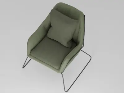 armchair chair with legs Free 3D model