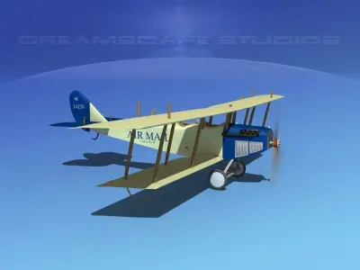 Curtiss JN-2 Jenny V09 Air Mail 3D model