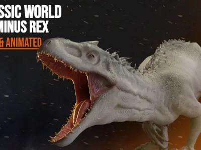 Jurassic World Park Indominus Rex Blender  Low-poly 3D model