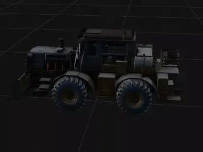Post-Apocalyptic Heavy Bulldozer - 4K PBR Industrial Tractor 3D model