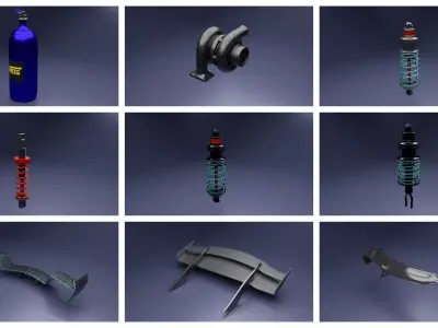 Car Tuning Pack 3D model