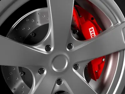 Car Alloy Wheel and Rim R17 Hankook 3D model