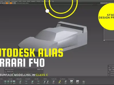 Ferrari F40 With teorical for complete the series of tutorial 3D model