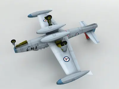  F84-G Thunderjet Jet Aircraft 3D model