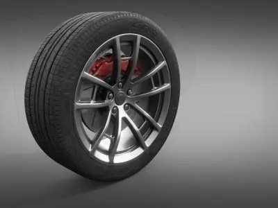 Car wheel 3D model