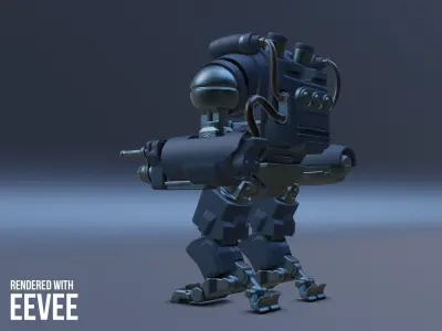 Robot evee Low-poly 3D model