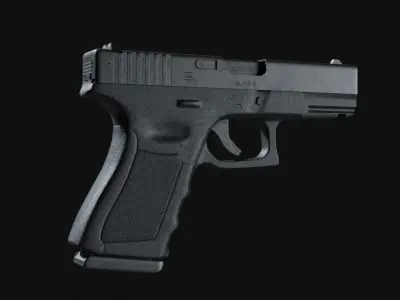 Glock 19 Semi Automatic Pistol 9mm Free low-poly 3D model