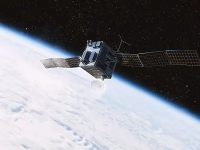 Surveillance Satellite Low-poly 3D model