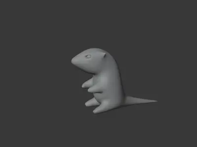 Otter 3d lowpoly model Low-poly 3D model