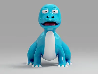 Dinosaur cartoon 3 3D model