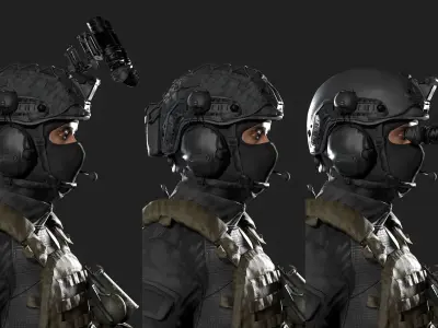 US Soldier GAME READY Low-poly 3D model